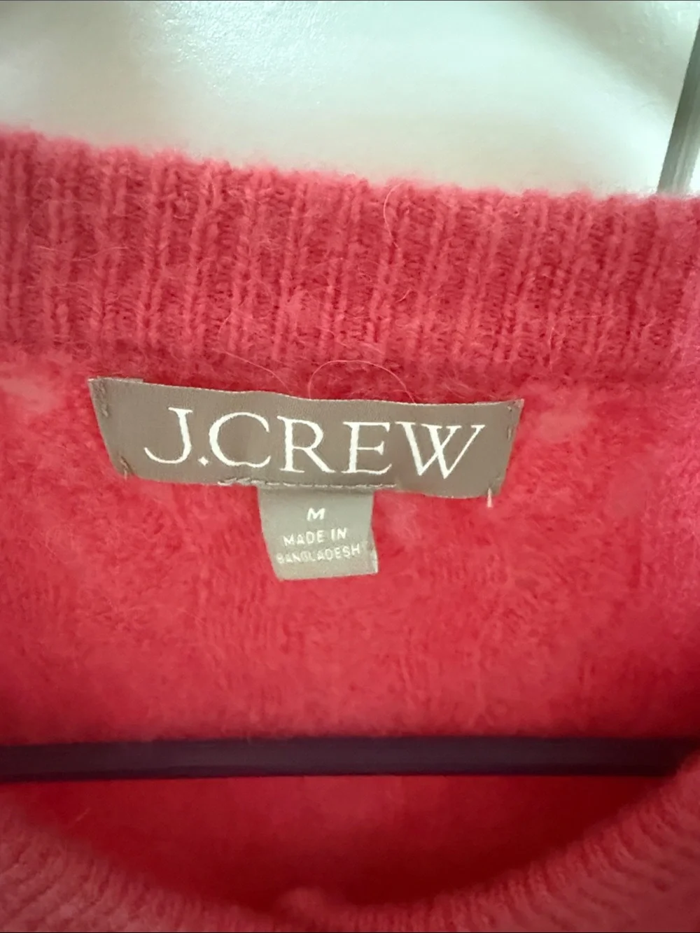 J.Crew Raspberry Pink Button-Front Cable Cardigan - Picture 3 of 4